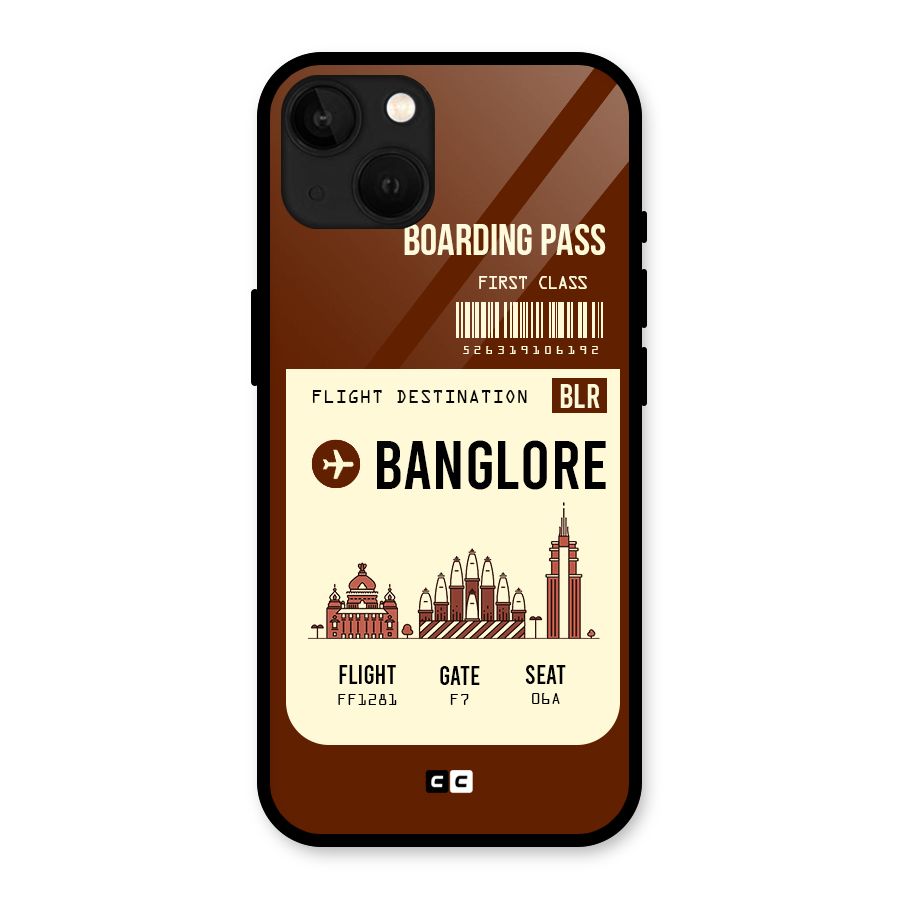 Banglore Boarding Pass Glass Back Case for iPhone 13