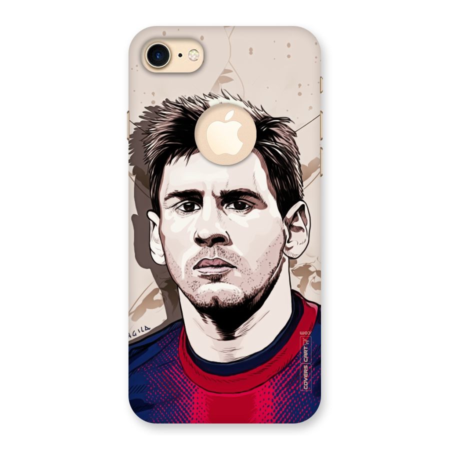 Barca King Messi Back Case for iPhone 7 Logo Cut