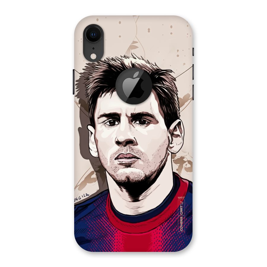 Barca King Messi Back Case for iPhone XR Logo Cut