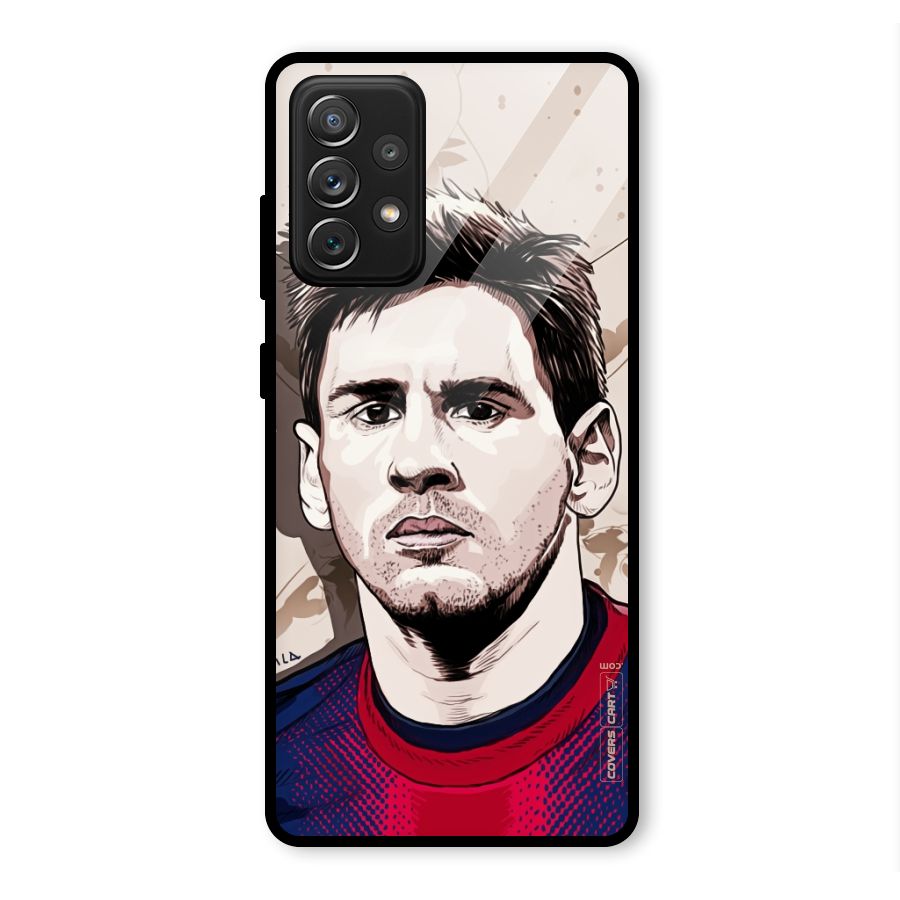 Barca King Messi Glass Back Case for Galaxy A72
