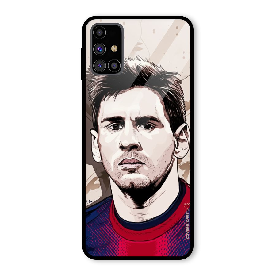 Barca King Messi Glass Back Case for Galaxy M31s