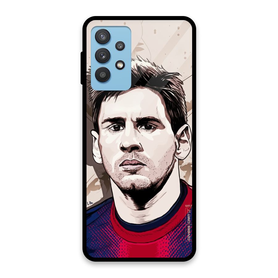 Barca King Messi Glass Back Case for Galaxy M32 5G
