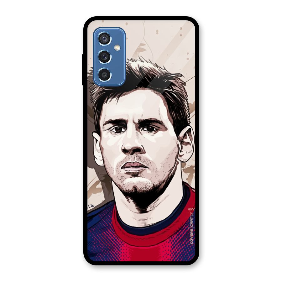 Barca King Messi Glass Back Case for Galaxy M52 5G