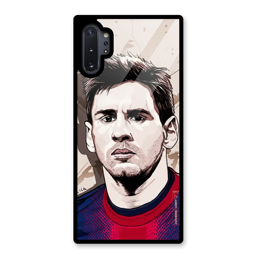 Barca King Messi Glass Back Case for Galaxy Note 10 Plus