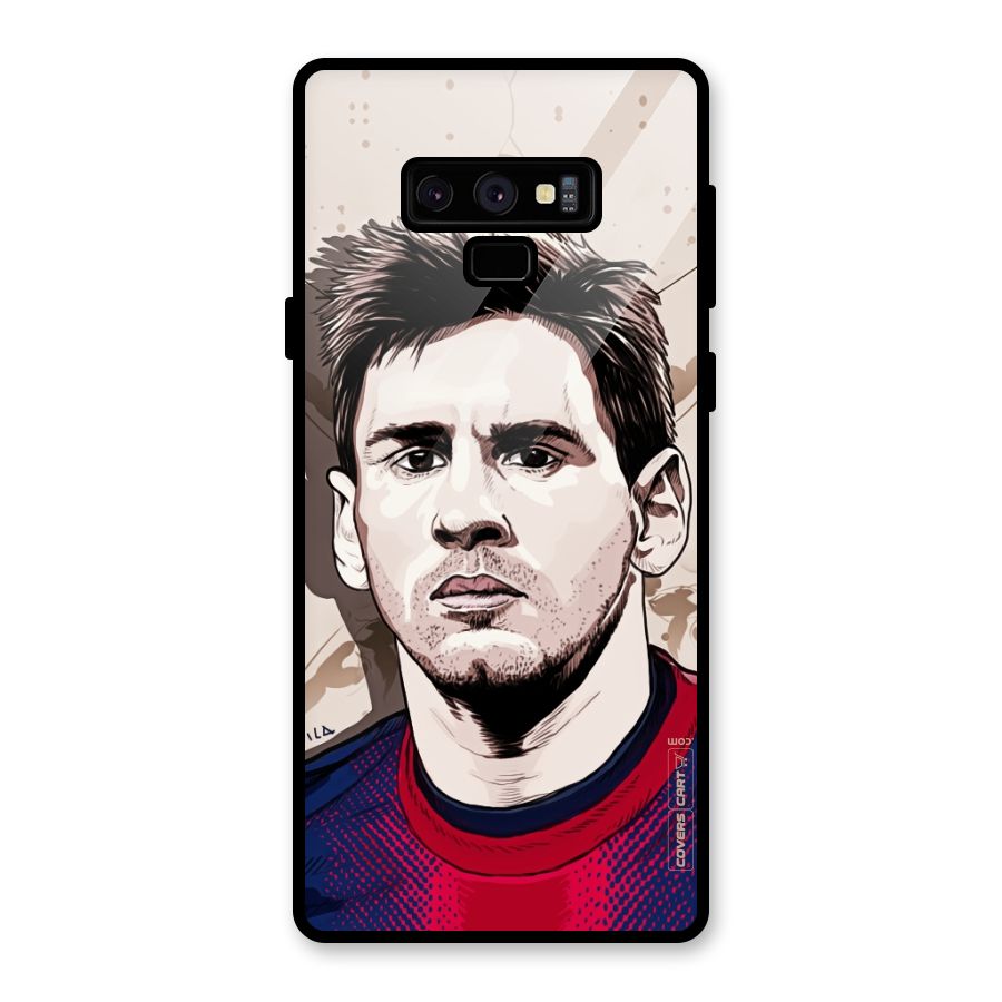 Barca King Messi Glass Back Case for Galaxy Note 9