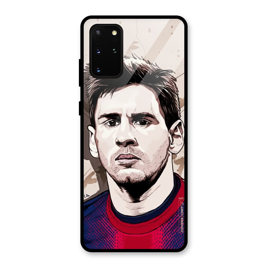 Barca King Messi Glass Back Case for Galaxy S20 Plus