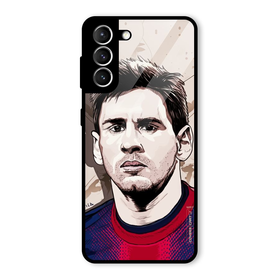 Barca King Messi Glass Back Case for Galaxy S21 5G