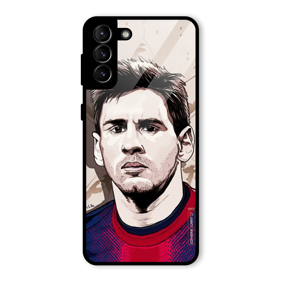 Barca King Messi Glass Back Case for Galaxy S21 Plus
