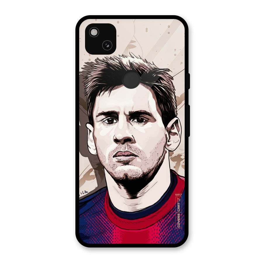 Barca King Messi Glass Back Case for Google Pixel 4a