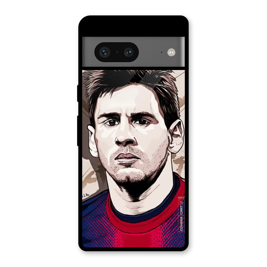 Barca King Messi Glass Back Case for Google Pixel 7
