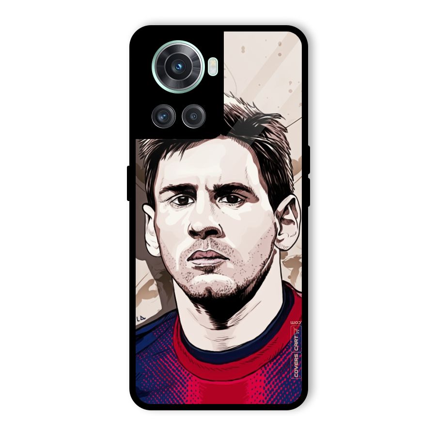 Barca King Messi Glass Back Case for OnePlus 10R