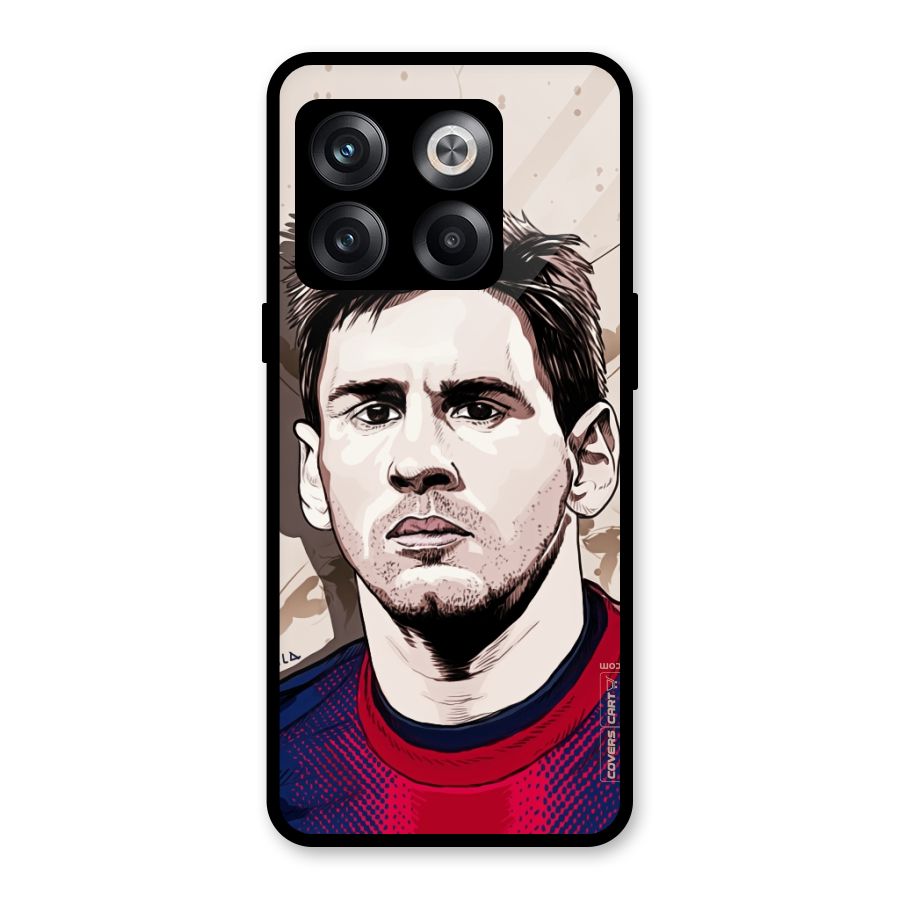 Barca King Messi Glass Back Case for OnePlus 10T