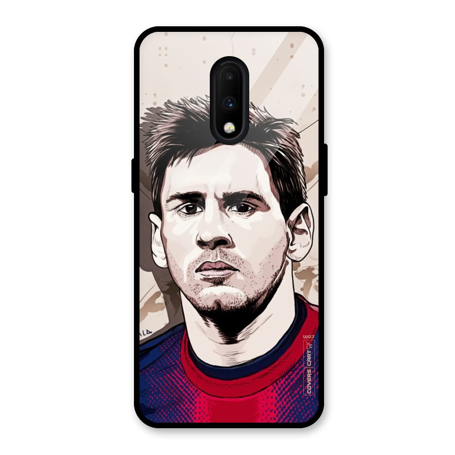 Barca King Messi Glass Back Case for OnePlus 7