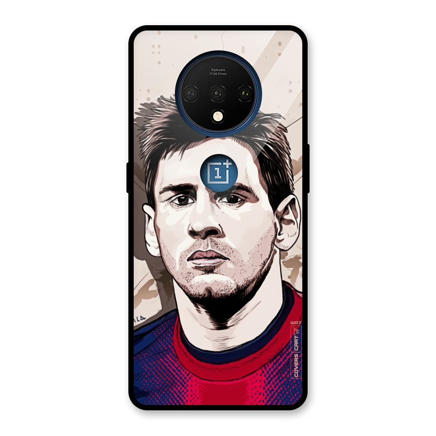 Barca King Messi Glass Back Case for OnePlus 7T