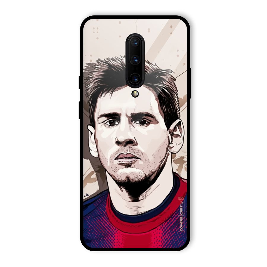 Barca King Messi Glass Back Case for OnePlus 7 Pro