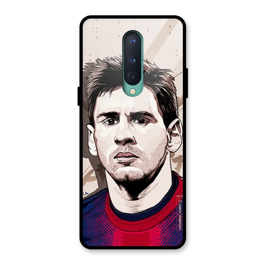 Barca King Messi Glass Back Case for OnePlus 8