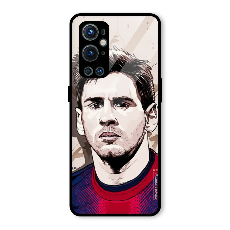 Barca King Messi Glass Back Case for OnePlus 9 Pro