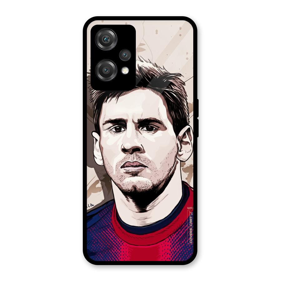 Barca King Messi Glass Back Case for OnePlus Nord CE 2 Lite 5G