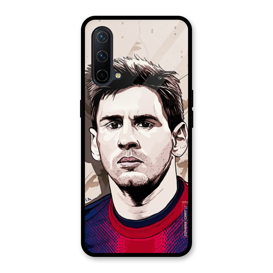 Barca King Messi Glass Back Case for OnePlus Nord CE 5G