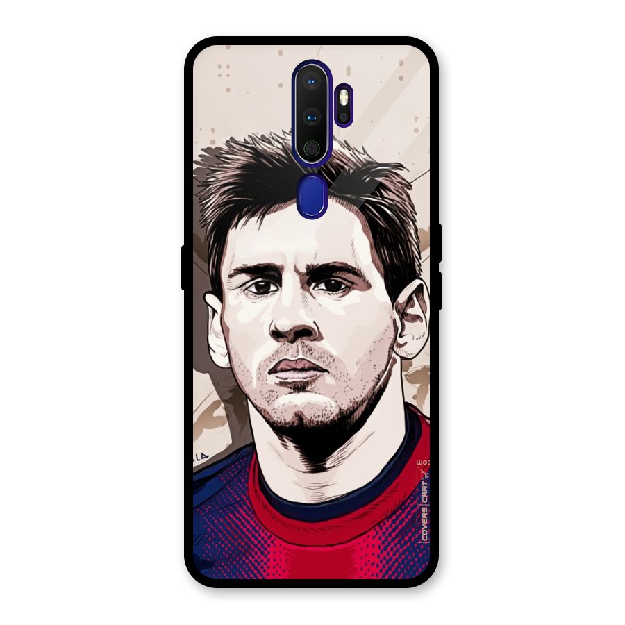 Barca King Messi Glass Back Case for Oppo A9 (2020)