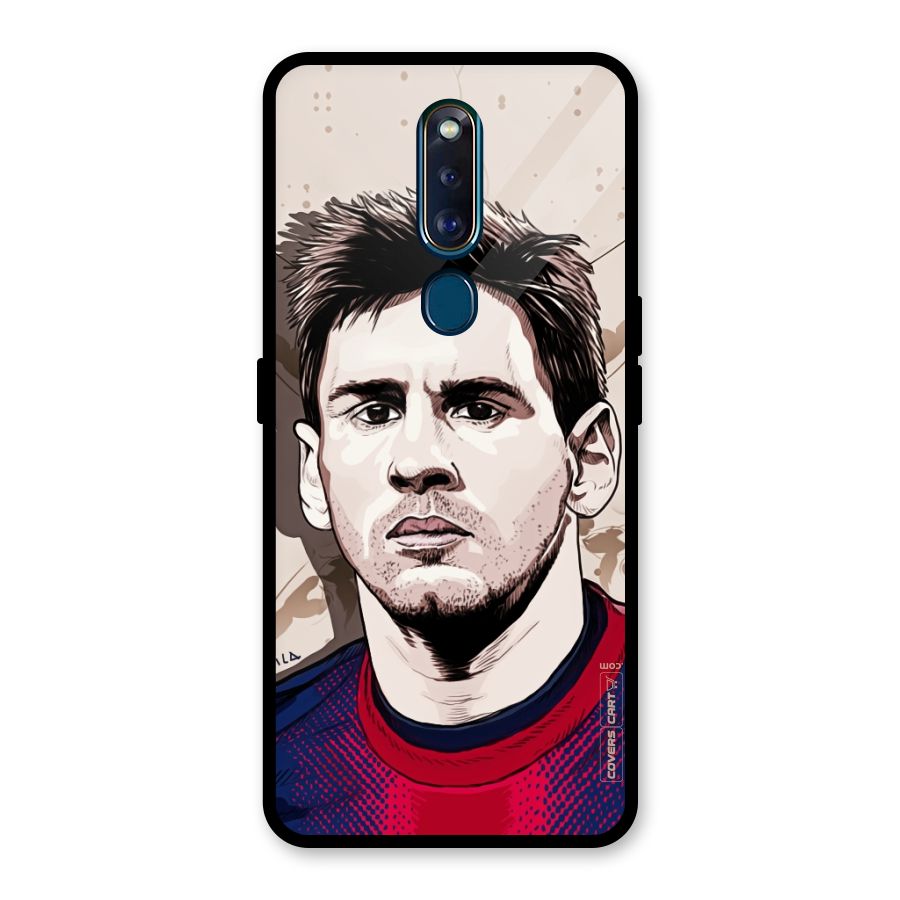 Barca King Messi Glass Back Case for Oppo F11 Pro