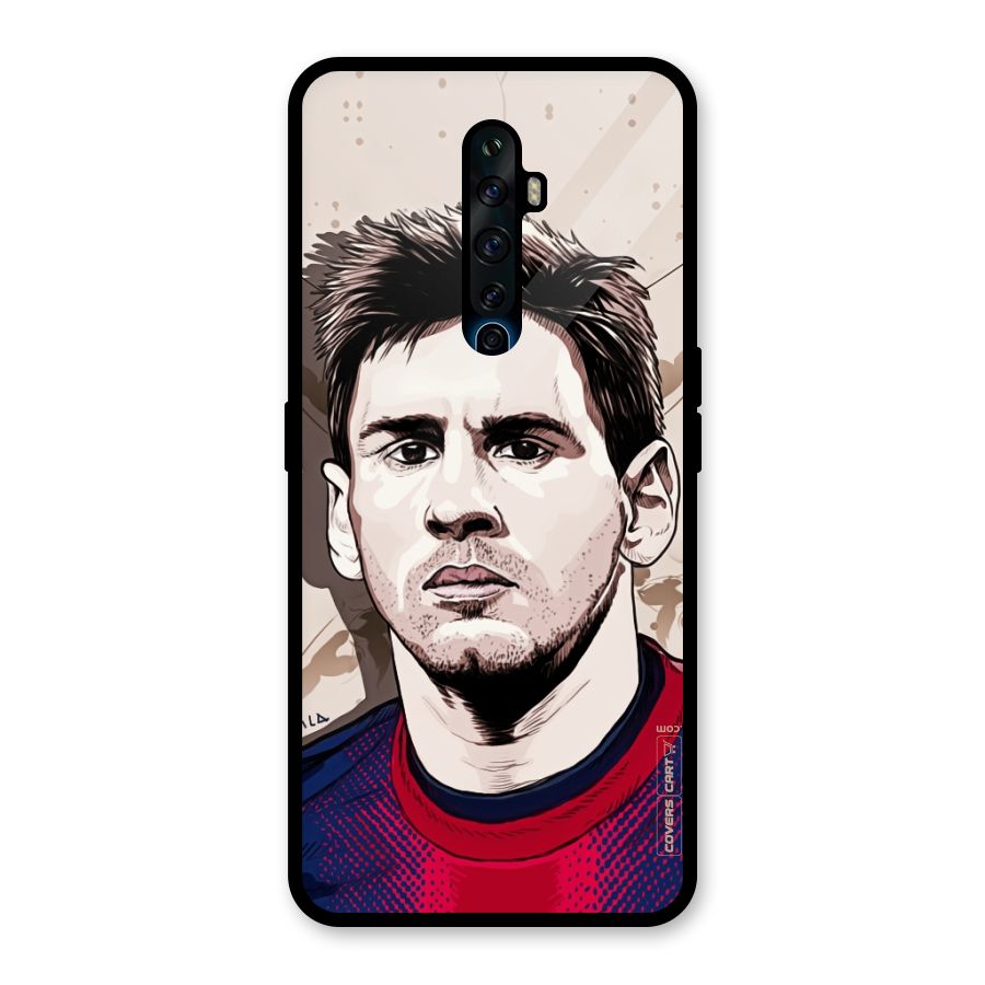 Barca King Messi Glass Back Case for Oppo Reno2 Z