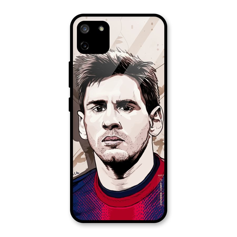 Barca King Messi Glass Back Case for Realme C11