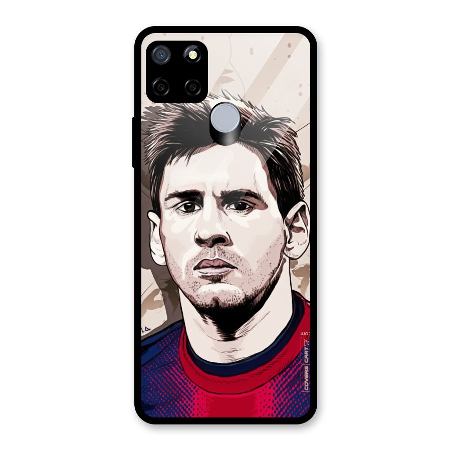 Barca King Messi Glass Back Case for Realme C15