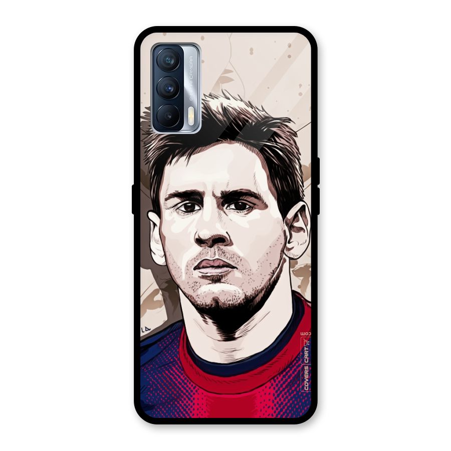 Barca King Messi Glass Back Case for Realme X7