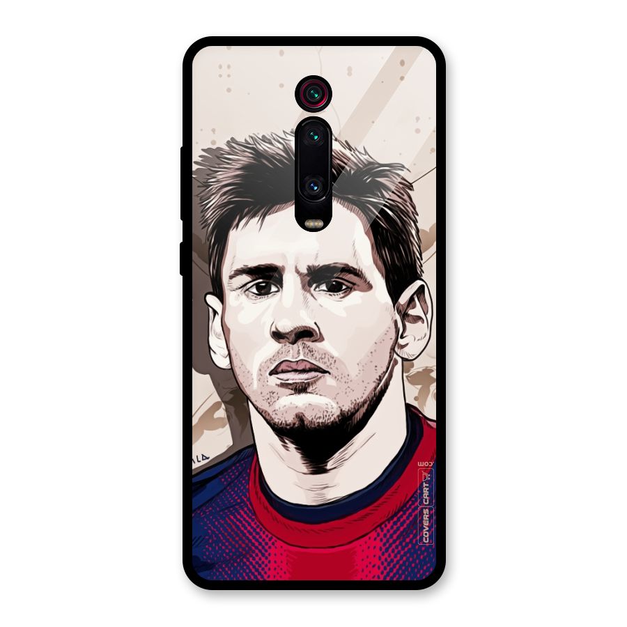 Barca King Messi Glass Back Case for Redmi K20 Pro