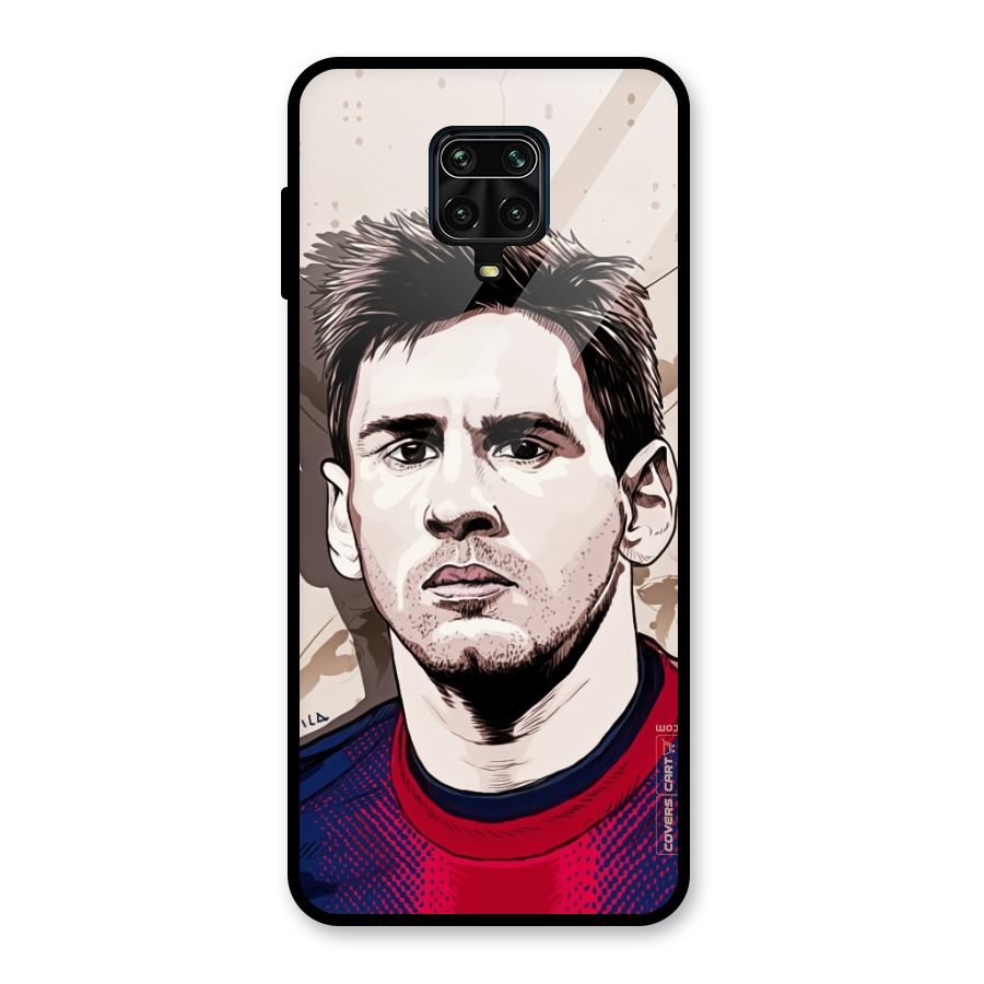Barca King Messi Glass Back Case for Redmi Note 10 Lite