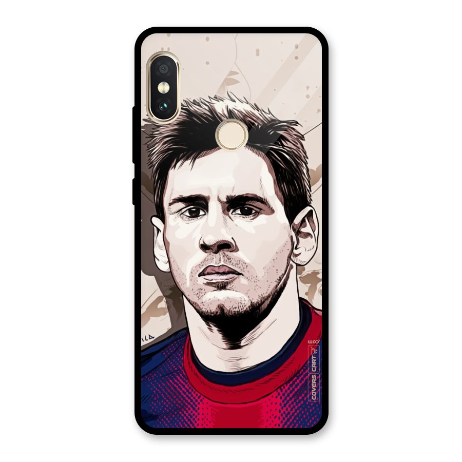 Barca King Messi Glass Back Case for Redmi Note 5 Pro
