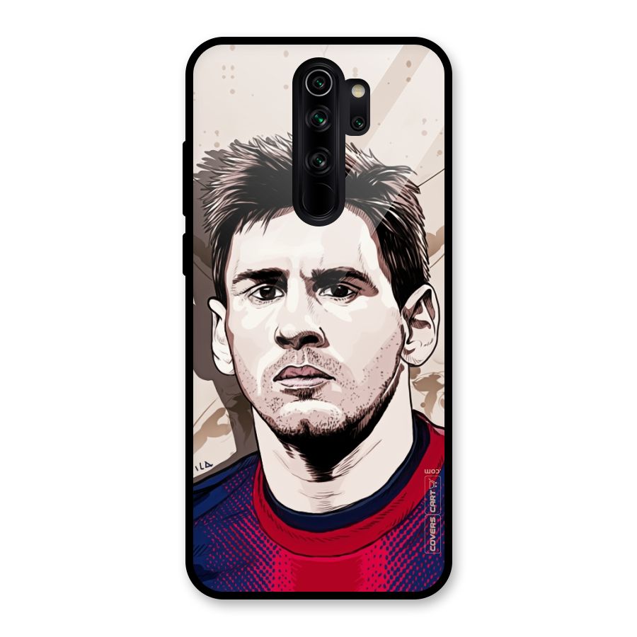Barca King Messi Glass Back Case for Redmi Note 8 Pro