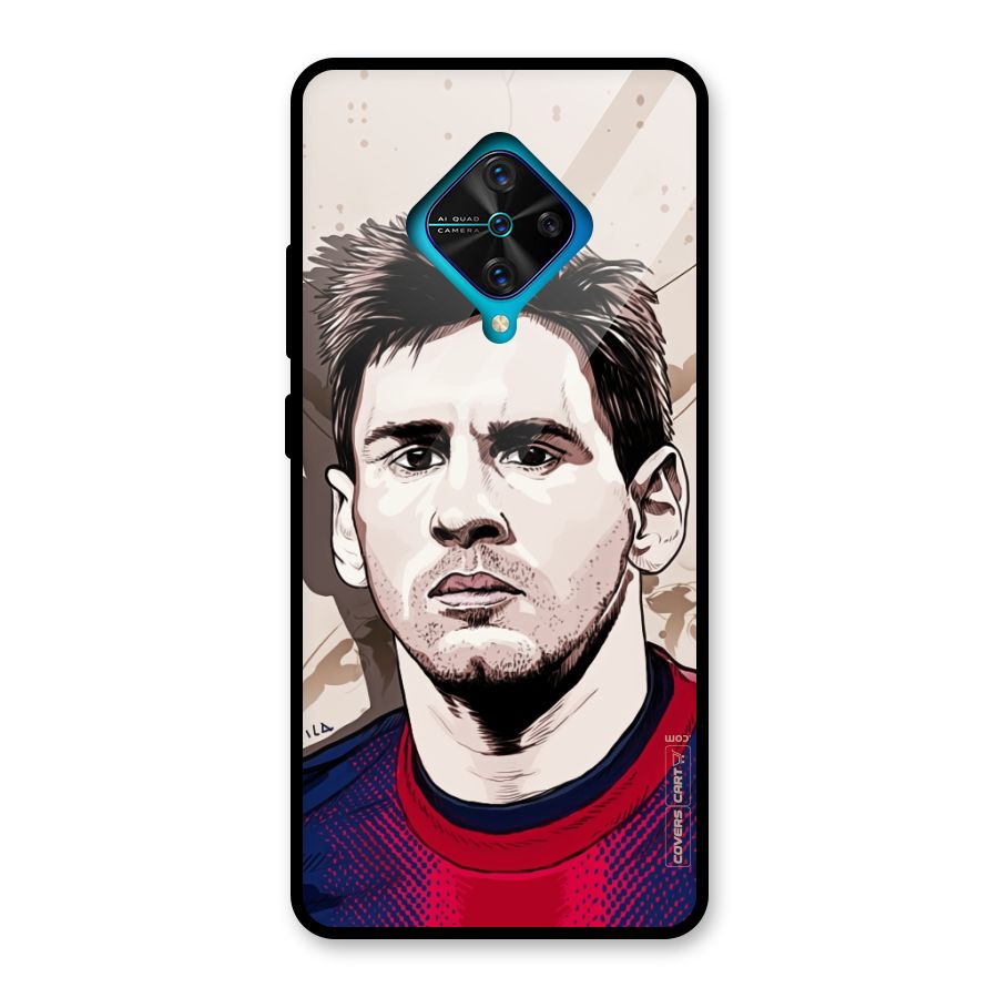 Barca King Messi Glass Back Case for Vivo S1 Pro