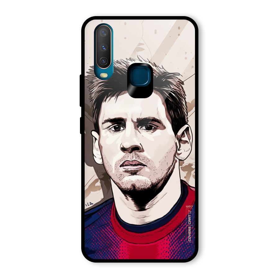 Barca King Messi Glass Back Case for Vivo U10