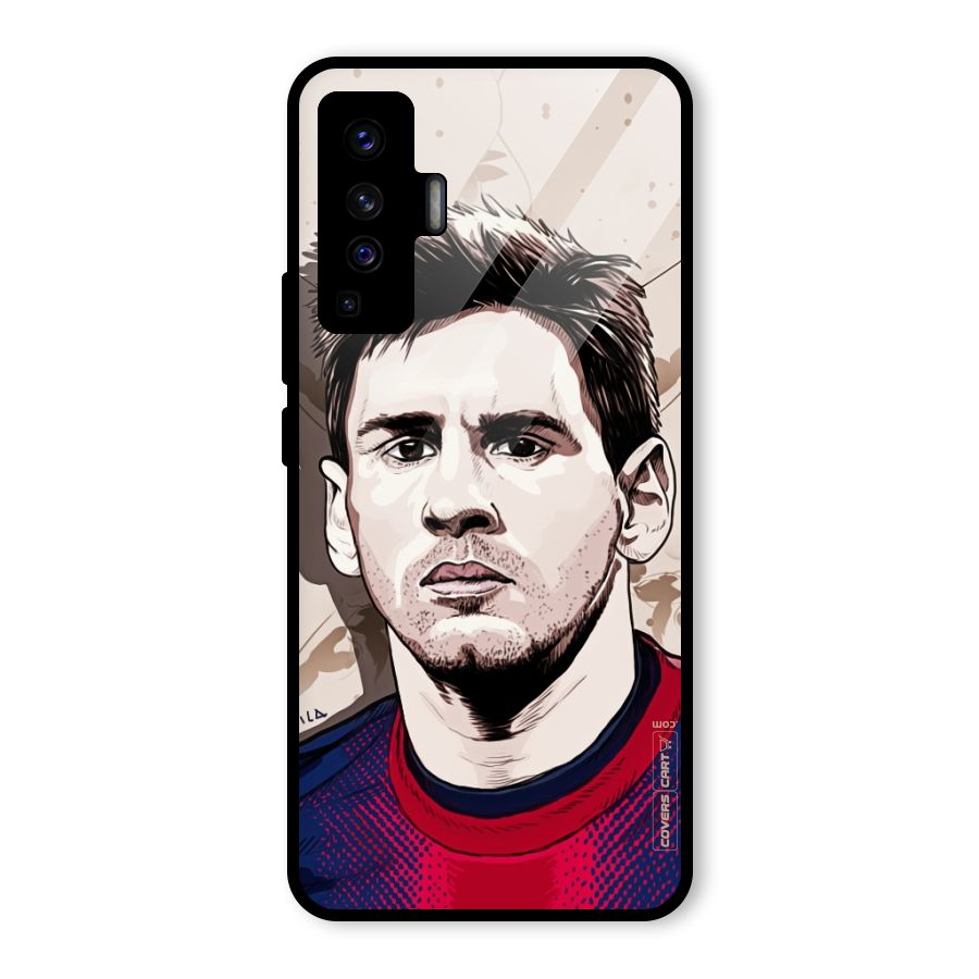 Barca King Messi Glass Back Case for Vivo X50
