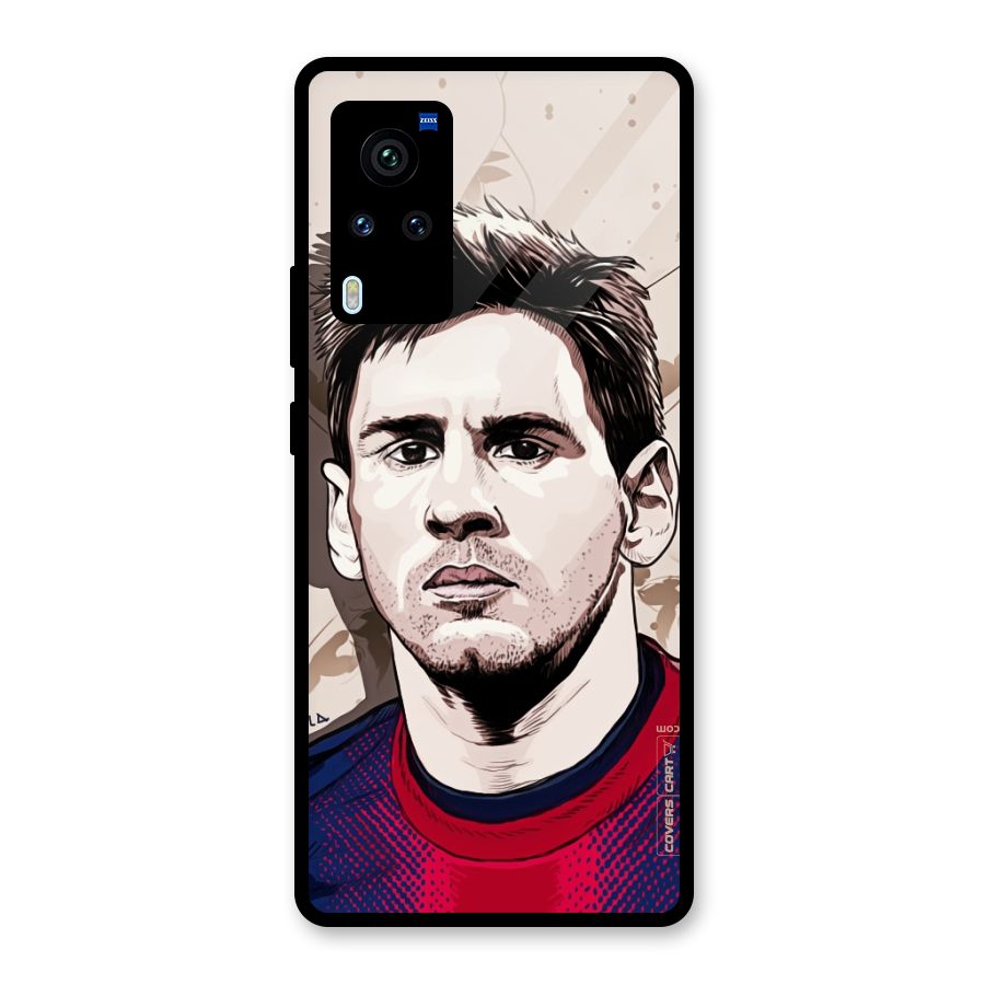 Barca King Messi Glass Back Case for Vivo X60 Pro