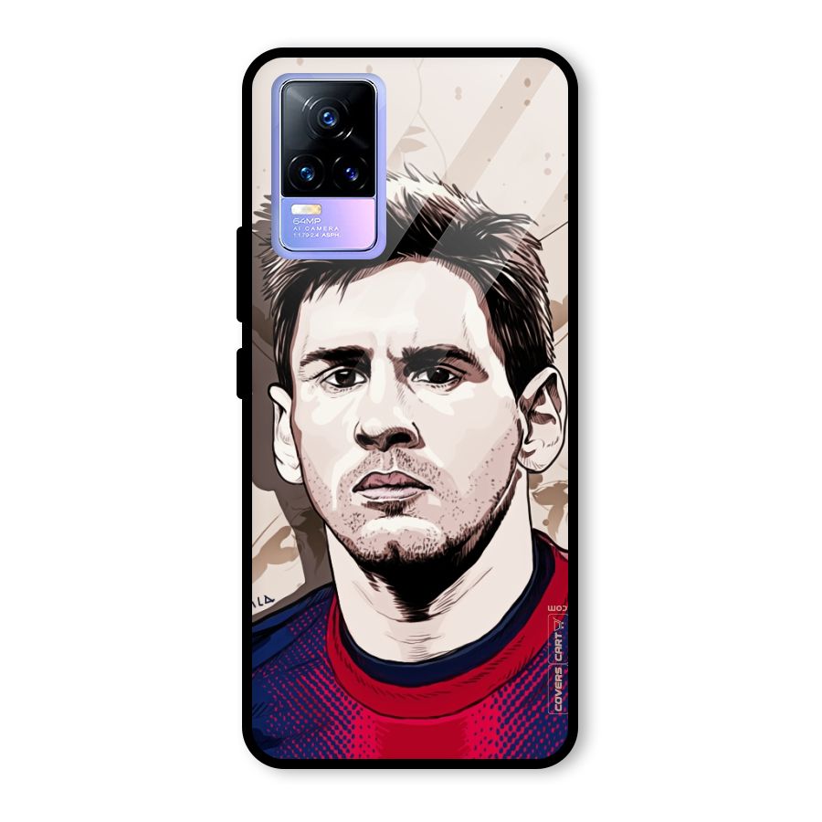 Barca King Messi Glass Back Case for Vivo Y73