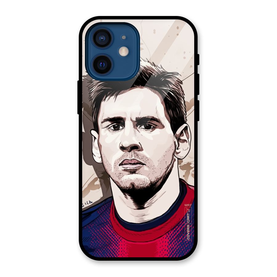 Barca King Messi Glass Back Case for iPhone 12 Mini