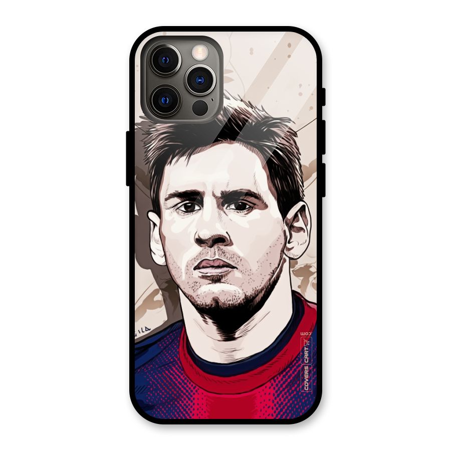 Barca King Messi Glass Back Case for iPhone 12 Pro