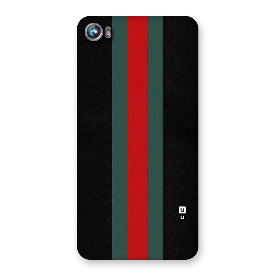 Basic Colored Stripes Back Case for Micromax Canvas Fire 4 A107