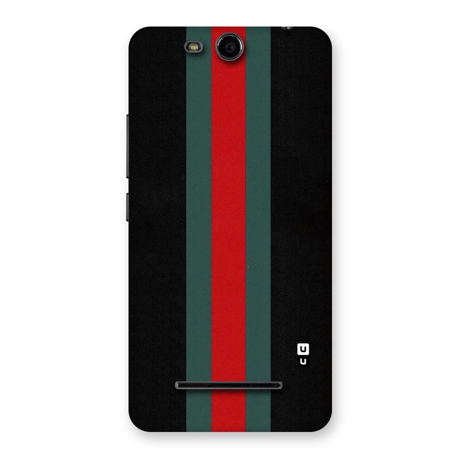 Basic Colored Stripes Back Case for Micromax Canvas Juice 3 Q392