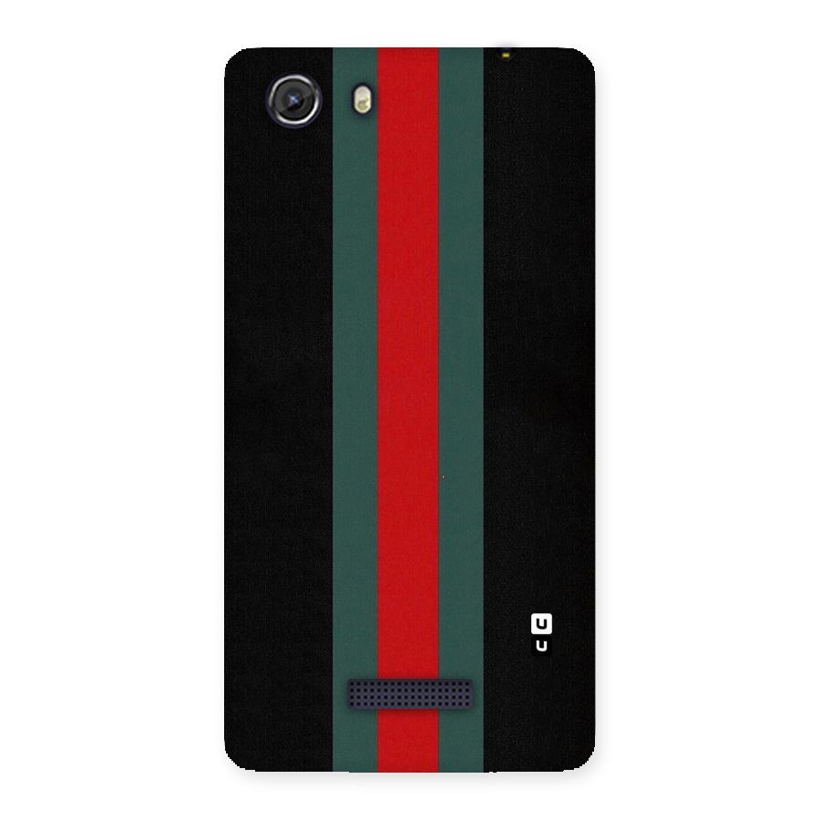 Basic Colored Stripes Back Case for Micromax Unite 3