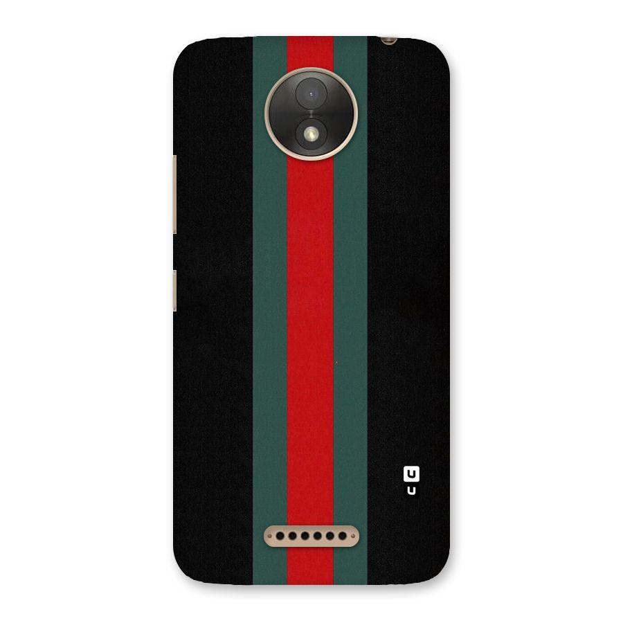 Basic Colored Stripes Back Case for Moto C Plus