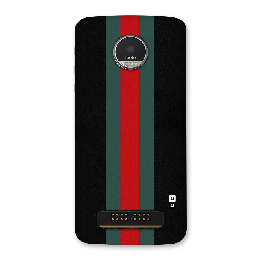 Basic Colored Stripes Back Case for Moto Z Play