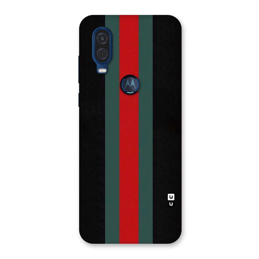 Basic Colored Stripes Back Case for Motorola One Vision