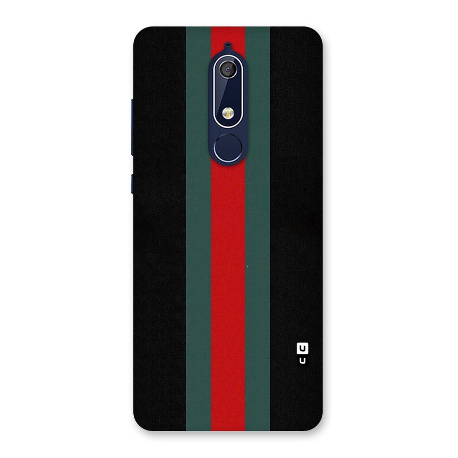 Basic Colored Stripes Back Case for Nokia 5.1