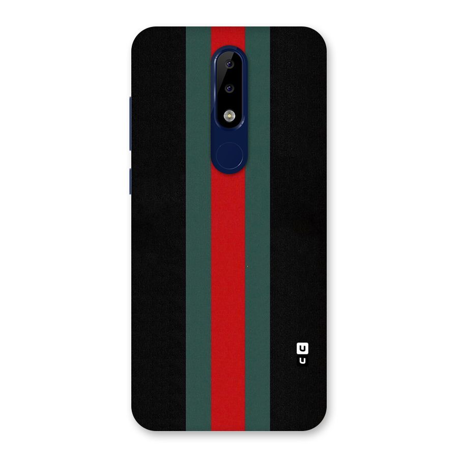 Basic Colored Stripes Back Case for Nokia 5.1 Plus