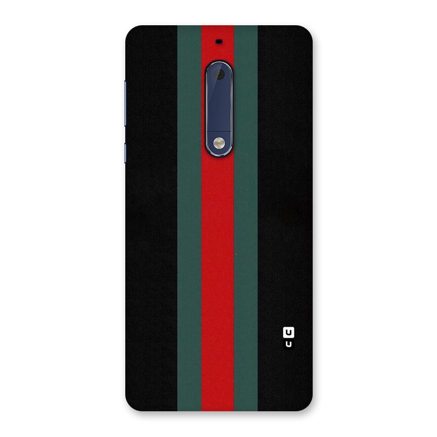 Basic Colored Stripes Back Case for Nokia 5