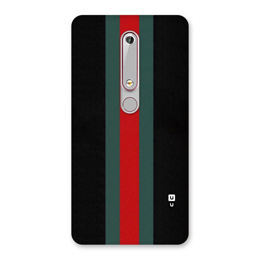 Basic Colored Stripes Back Case for Nokia 6.1